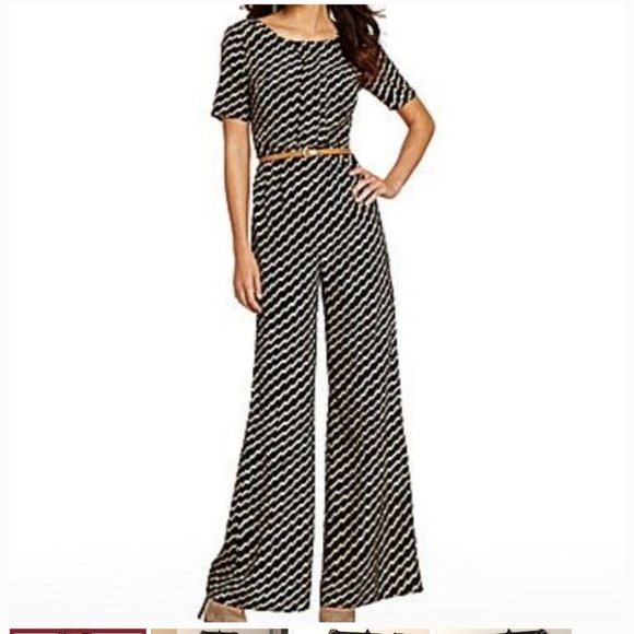 Gianni Bini Pants - Gianni Bini black and tan / brown jumpsuit NWOT SM